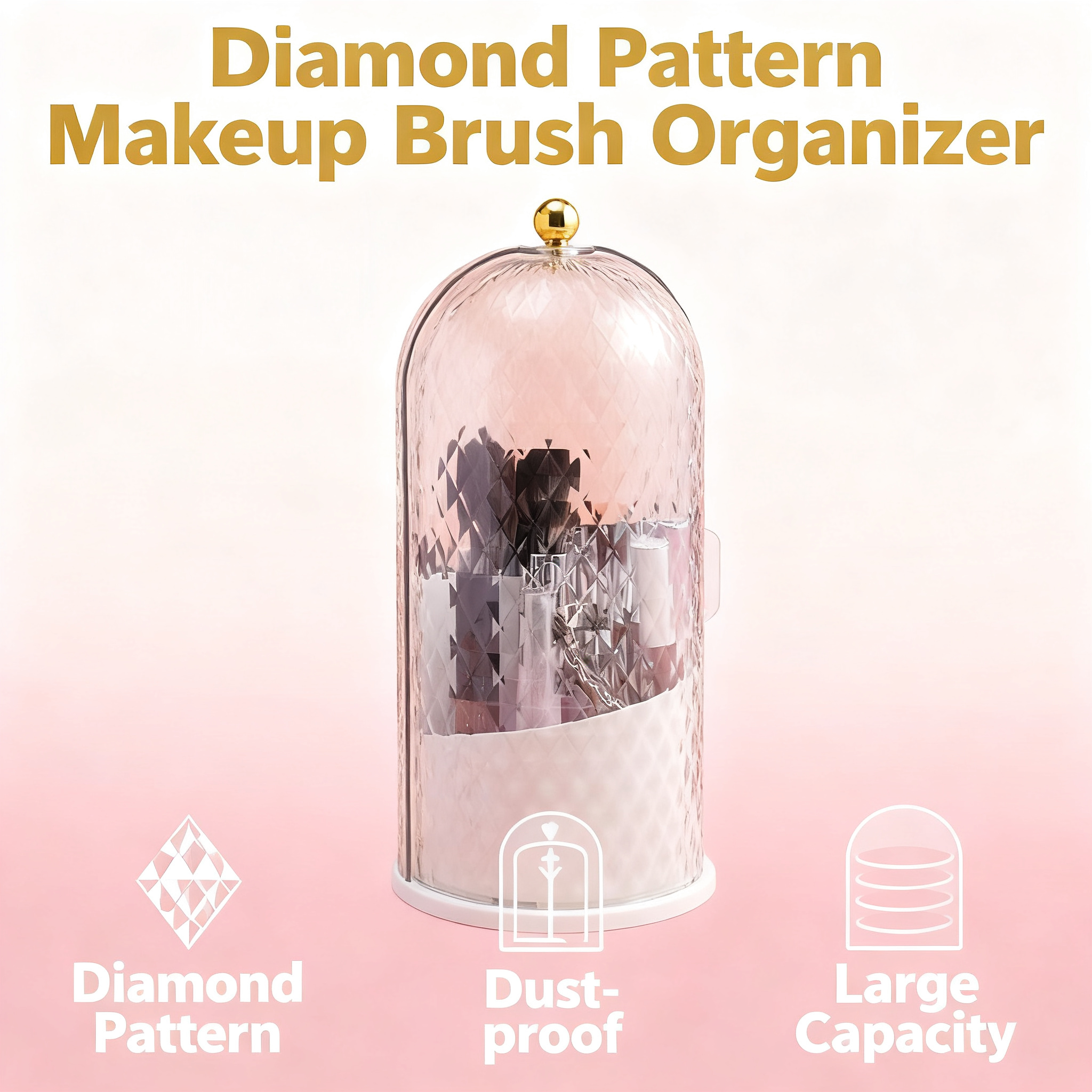 Luxury Skincare And Makeup Brands - 360° Rotating Makeup Brush Holder With