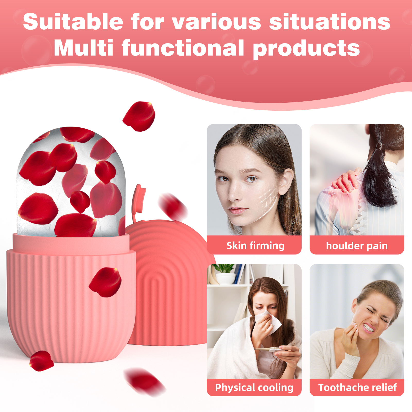 1pc silicone face ice cube mol - Luxury Skincare Gift Set のレビューと価格