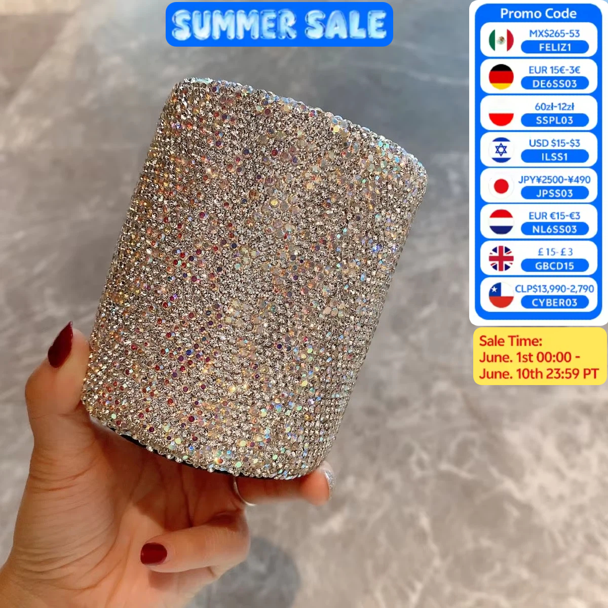 Luxury Rhinestone Cosmetic Bru - Luxury Skincare And Makeup Brands のレビューと価格
