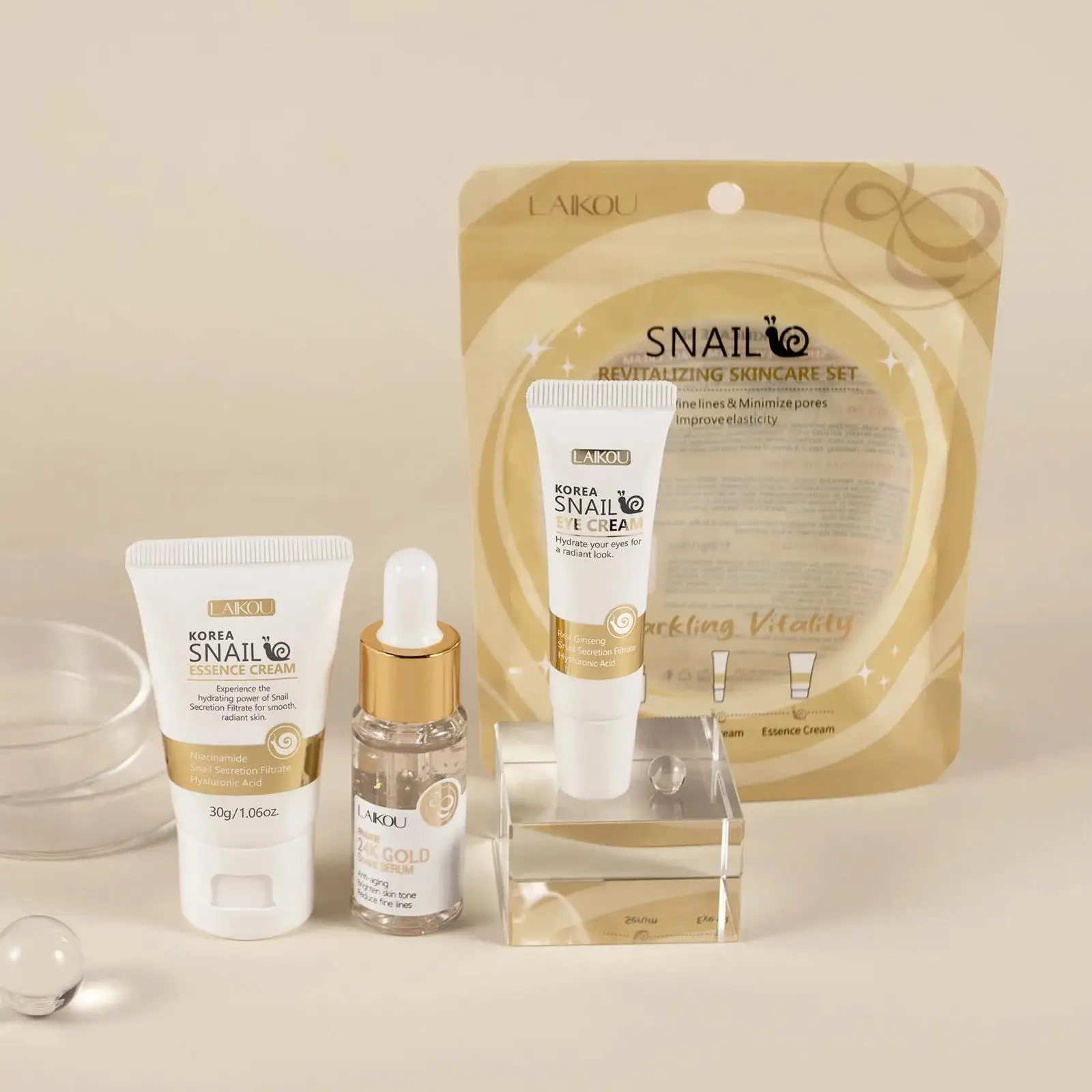 24K Gold Snail Repair Serum Ey - Luxury Skincare Essence のレビューと価格