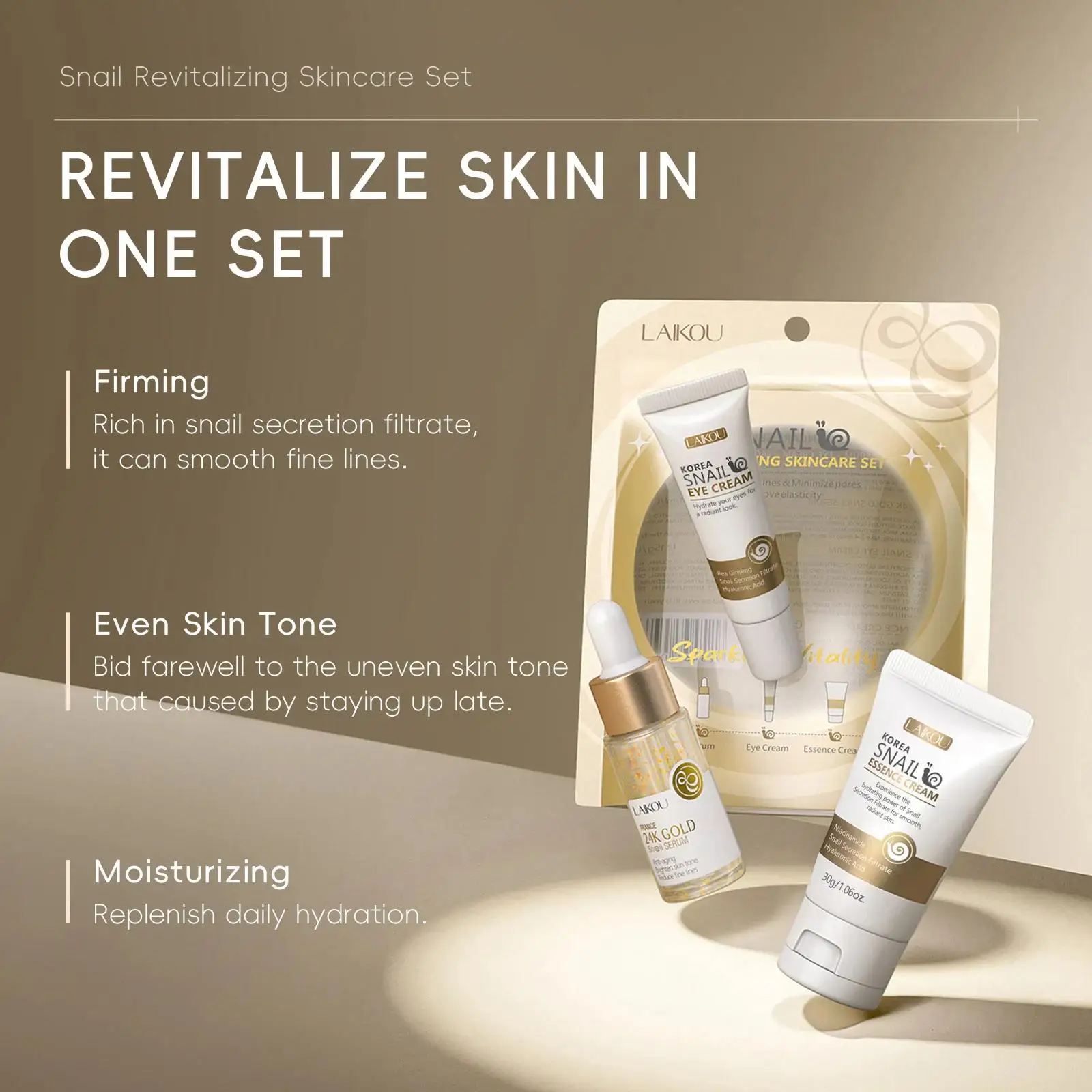 24K Gold Snail Repair Serum Ey - Luxury Skincare Essence のレビューと価格