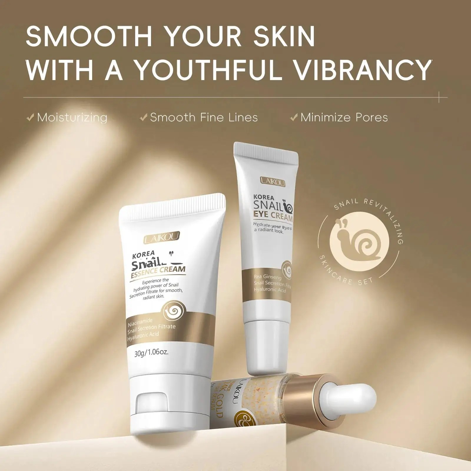 24K Gold Snail Repair Serum Ey - Luxury Skincare Essence のレビューと価格