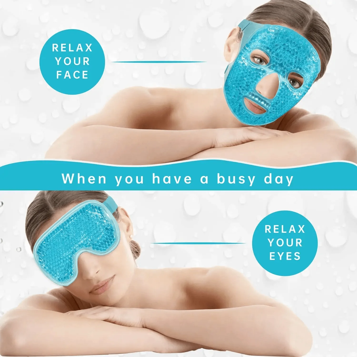 Gel Cooling Ice Face Eye Mask  - Luxury Skincare Gift Set のレビューと価格