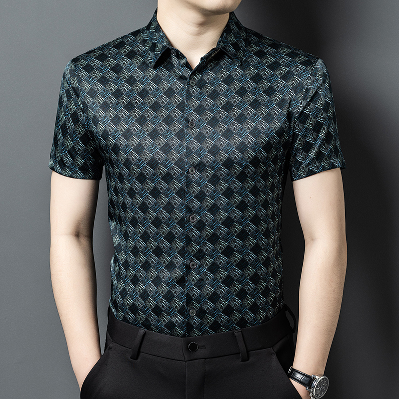 Luxurious Silk Print Shirts Fo - Luxury Skincare For Men のレビューと価格